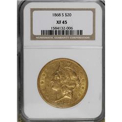 1868-S $20 XF45 NGC