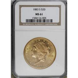 1883-S $20 MS61 NGC