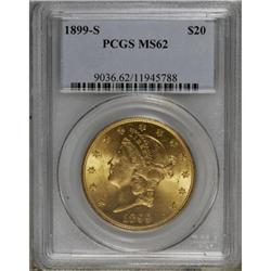 1899-S $20 MS62 PCGS