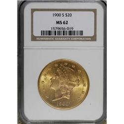 1900-S $20 MS62 NGC