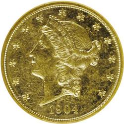 1904 $20 Prooflike MS62 NGC