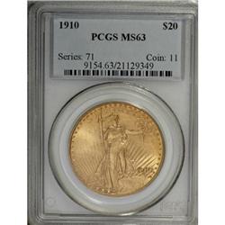 1910 $20 MS63 PCGS