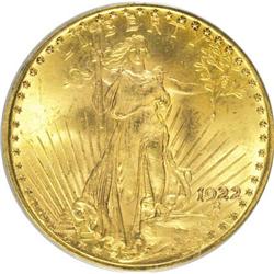 1922 $20 MS64 PCGS