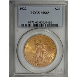 1922 $20 MS65 PCGS