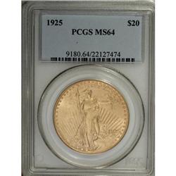 1925 $20 MS64 PCGS