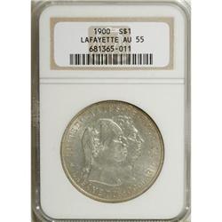 1900 $1 Lafayette Dollar AU55 NGC