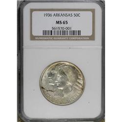 1936 50C Arkansas MS65 NGC