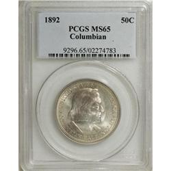 1892 50C Columbian MS65 PCGS