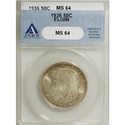 1936 50C Elgin MS64 ANACS