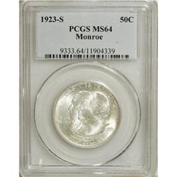 1923-S 50C Monroe  MS64 PCGS