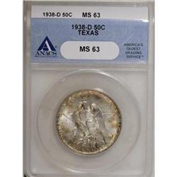 1938-D 50C Texas MS63 ANACS