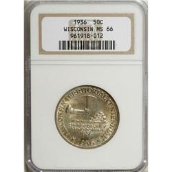 1936 50C Wisconsin MS66 NGC