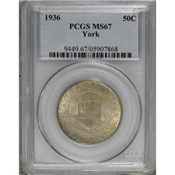 1936 50C York MS67 PCGS