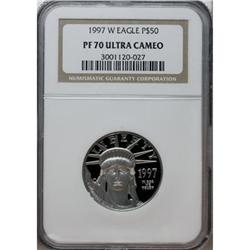 1997-W P$50 Half-Ounce Platinum Eagle Deep Cameo PR70 N
