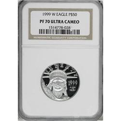 1999-W P$50 Half-Ounce Platinum Eagle Deep Cameo PR70 N