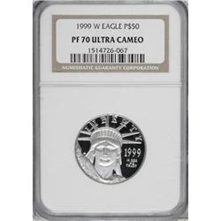 1999-W P$50 Half-Ounce Platinum Eagle Deep Cameo PR70 N