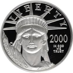 2000-W P$100 One-Ounce Platinum Eagle Deep Cameo PR69 P