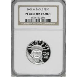 2001-W P$50 Half-Ounce Platinum Eagle Deep Cameo PR70 N