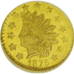 1875 50C Indian Round 50 Cents, BG-1057, High R.5, MS6