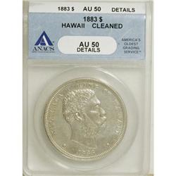 1883 $1 Hawaii Dollar AU50 ANACS
