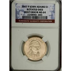 2007-P $1 John Adams MS64 NGC