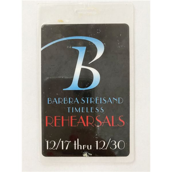 Barbra Streisand Backstage Pass