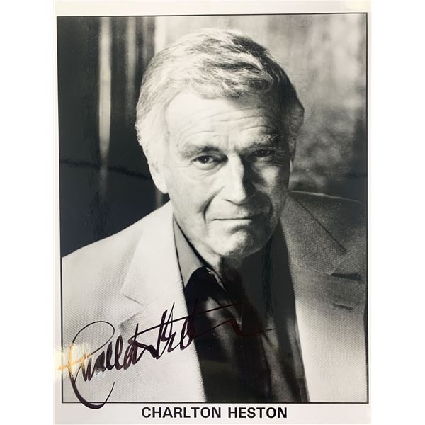 Charlton Heston signed photo