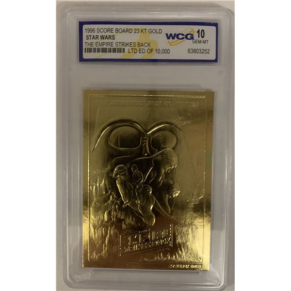 Star Wars 1996 Empire Strikes Back 23 karat gold card