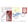 Image 1 : Cachets cancelled from the Vatican Post Office, July 20, 1960, signed by Buzz Aldrin