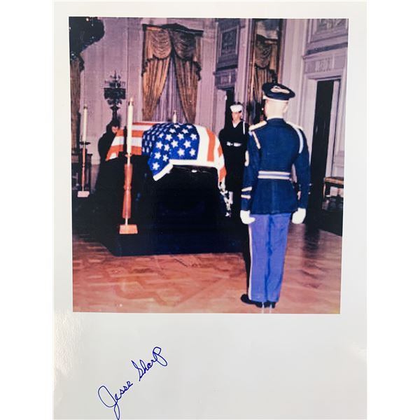 Jesse Sharp signed JFK Honor Guard photo