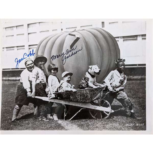 Little Rascals Joe Cobb and Mary Ann Jackson Signed Photo