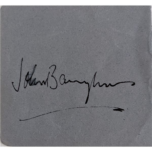 John Barrymore Signature Cut