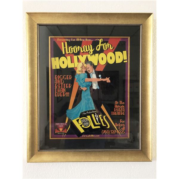 The Fabulous Follies Hooray For Hollywood unsigned poster