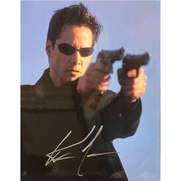 The Matrix Keanu Reeves signed movie photo
