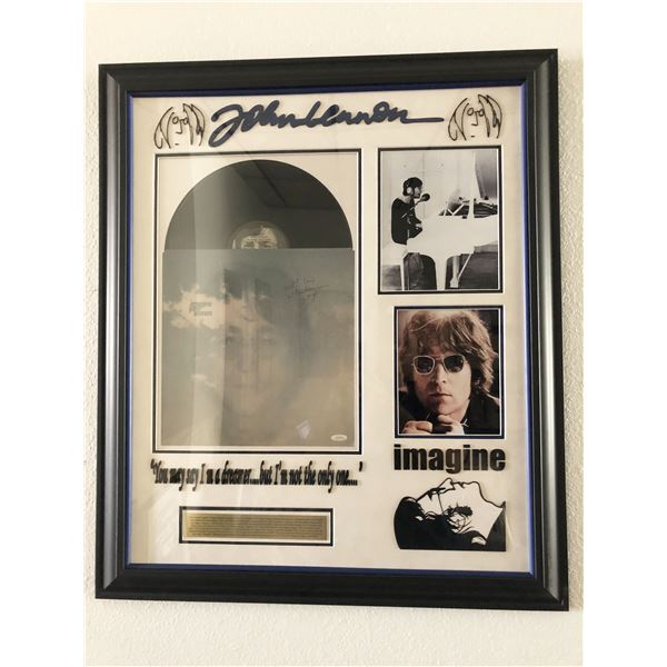 John Lennon Imagine signed album collage.