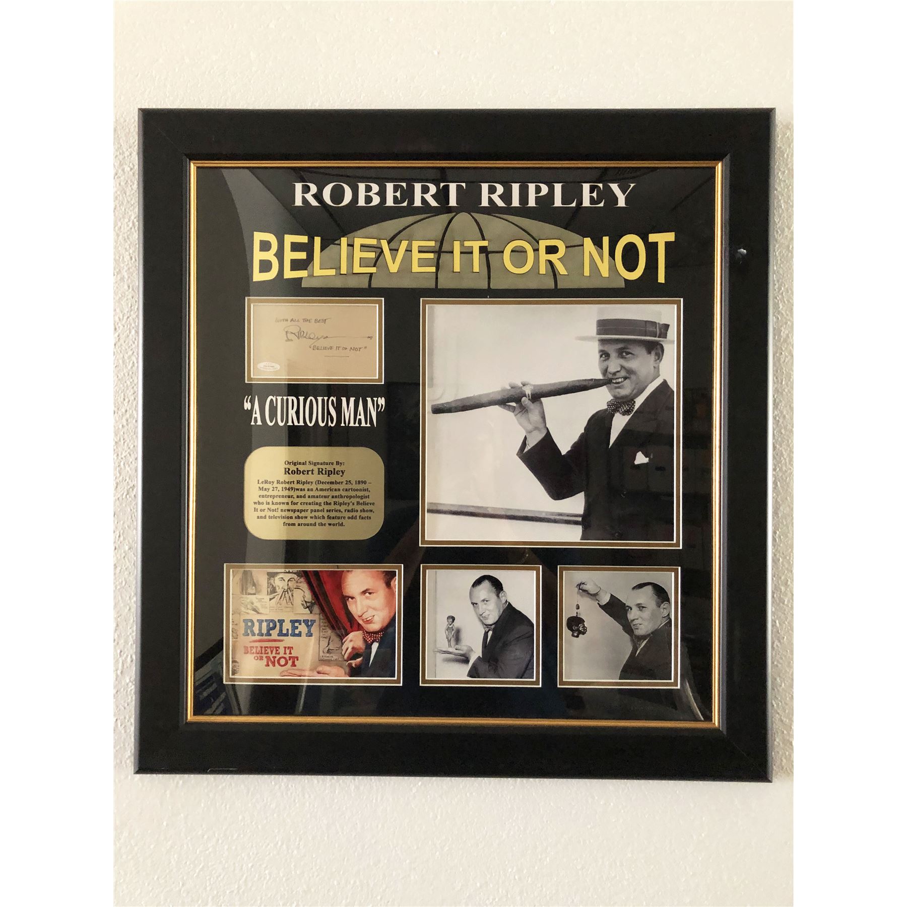 Robert Ripley original signature collage