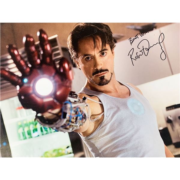 Iron Man Robert Downey Jr. signed movie photo