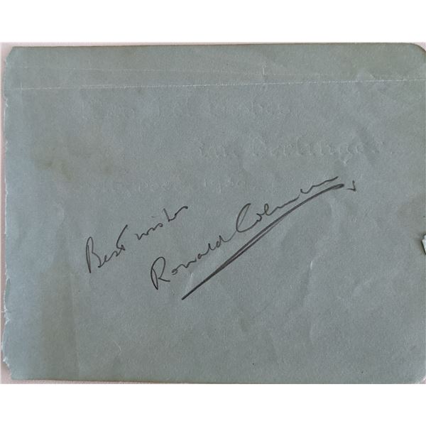 Ronald Coleman Signature Cut