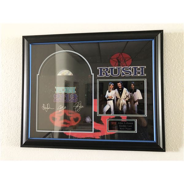 Rush 2112 signed album collage