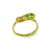 Image 1 : Genuine 0.65 ctw Peridot Ring 14KT Yellow Gold - REF-47Z2N