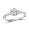 Image 1 : Round Diamond Solitaire Promise Ring 1/4 Cttw 10KT White Gold