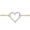 Image 1 : Round Diamond Heart Bracelet 1/8 Cttw 10KT Yellow Gold