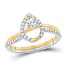 Diamond Bridal Wedding Ring Band Set 1/2 Cttw 10KT Two-tone Gold