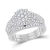 Diamond Bridal Wedding Ring Band Set 7/8 Cttw 14KT White Gold