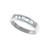Genuine 0.50 ctw Aquamarine Ring 14KT White Gold - REF-47T2A