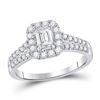 Solitaire Bridal Wedding Engagement Ring 1 Cttw 14KT White Gold