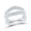 Image 1 : Round Diamond Wrap Ring Guard Enhancer 1/2 Cttw 14KT White Gold