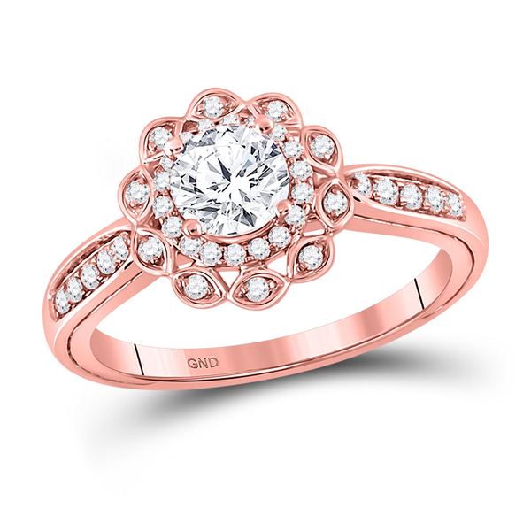Diamond Solitaire Bridal Wedding Engagement Ring 1 Cttw 14KT Rose Gold