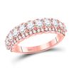 Image 1 : Round Diamond Anniversary Band Ring 1-3/4 Cttw 14KT Rose Gold
