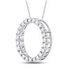 Image 2 : Round Diamond Circle Pendant 1/4 Cttw 14KT White Gold